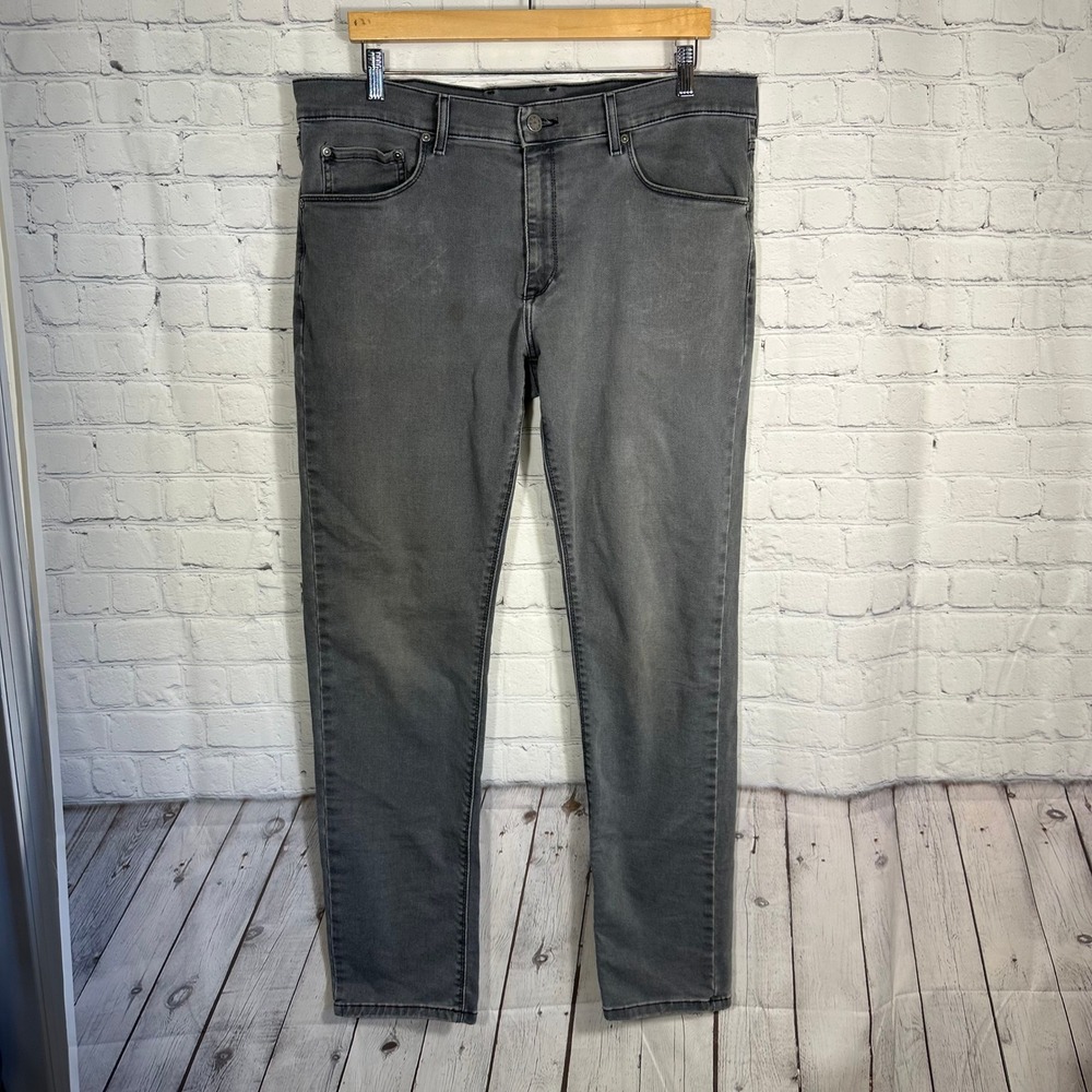 Mott & Bow Mens Slim Fit‎ Jeans Gray Denim Premium Five Pocket Pants Size 36x32